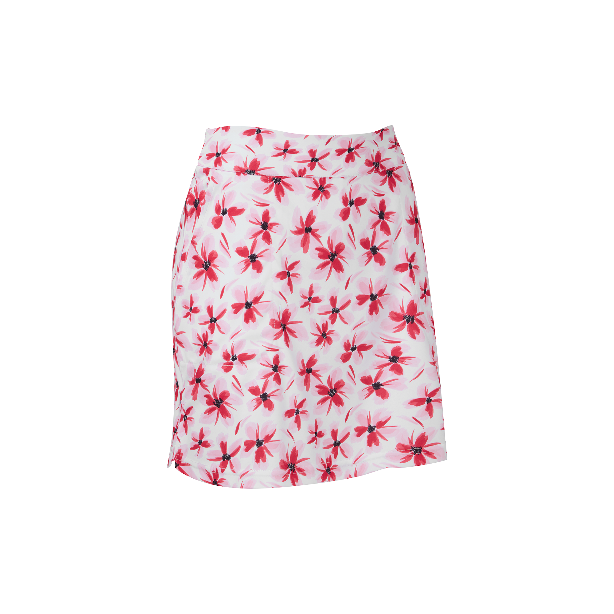 FootJoy Floral Print Knit dámská golfová sukně, bílá/červená, vel. S