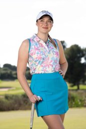 Callaway dámský letní golfový outfit, bílý/modrý