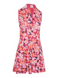 Callaway Geometrical Floral dámské golfové šaty, růžové/oranžové