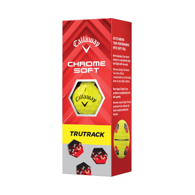 Callaway Chrome Soft TruTrack 24 golfové míče - žluté 3 ks