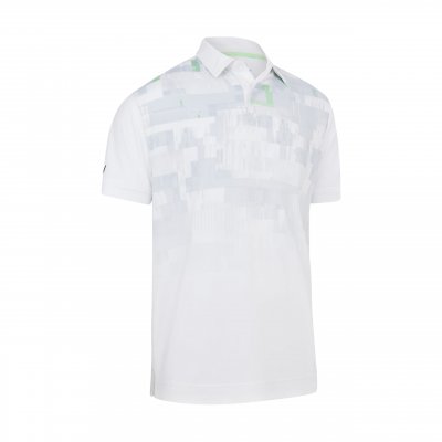 Callaway Multi-Color Glitched Print pánské golfové triko, bílé, vel. S DOPRODEJ
