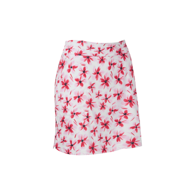 FootJoy Floral Print Knit dámská golfová sukně, bílá/červená