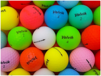 Hrané golfové míčky, 1 ks, kvalita A/A+ (VOLVIK BAREVNÉ MATNÉ)