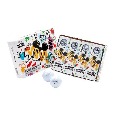 Volvik Power Soft Disney Mickey Mouse golfové míče - bílé 12 ks