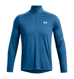 Under Armour Tech 2.0 1/2 Zip pánské triko s dlouhým rukávem, modré