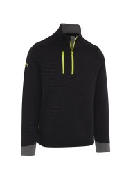 Callaway Midweight Textured 1/4 Zip Fleece pánská golfová mikina, černá, vel. S